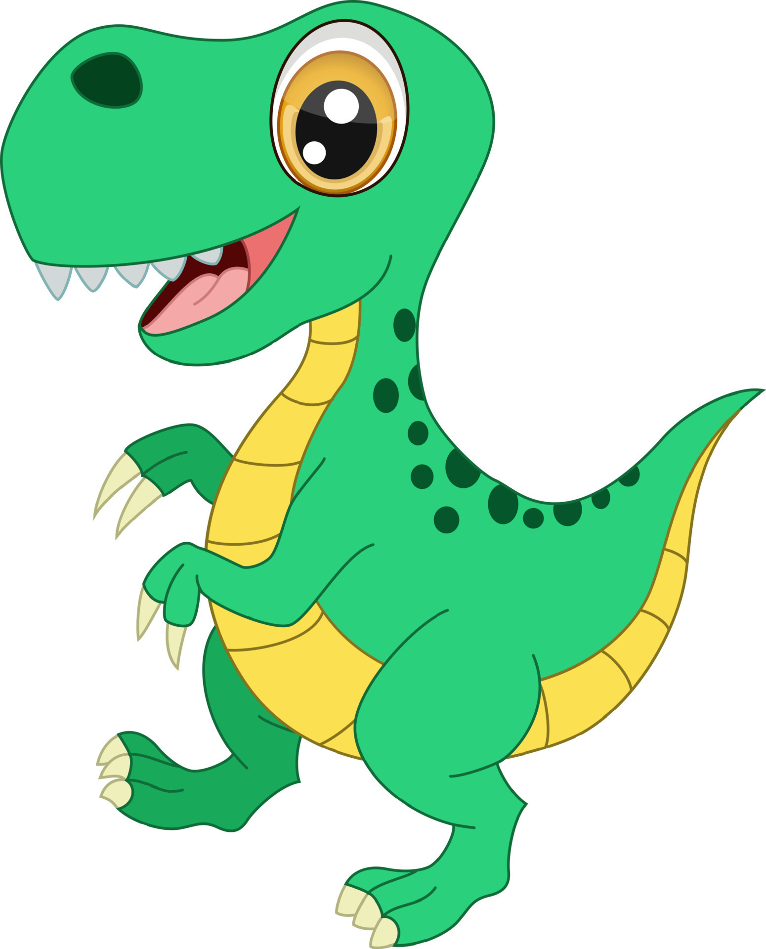 desenho de dinossauro verde fofo em fundo branco 9780651 Vetor no Vecteezy